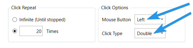 Choose Clicking Options Choose Clicking Options