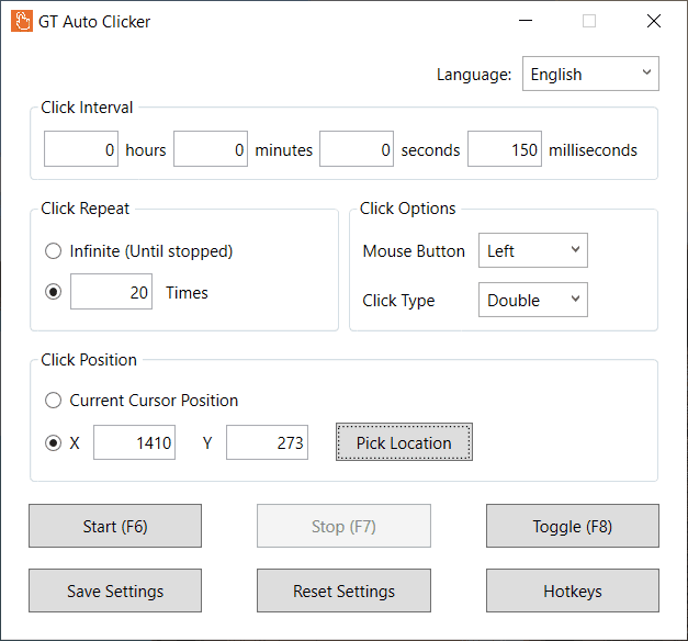Hotkeys for Starting and Stopping Hotkeys for Starting and Stopping