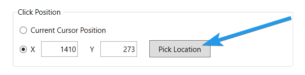 Pick Click Location Pick Click Location